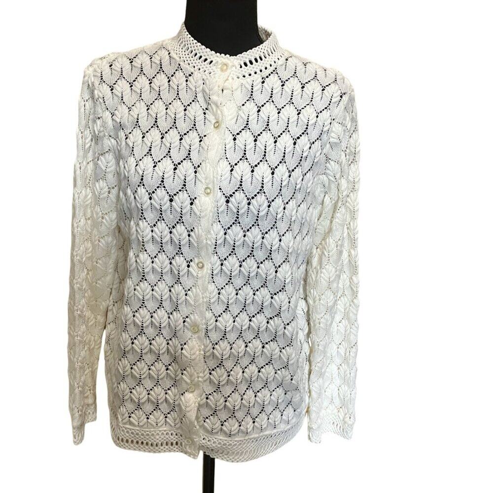 Vintage Winter White Cardigan By Wards